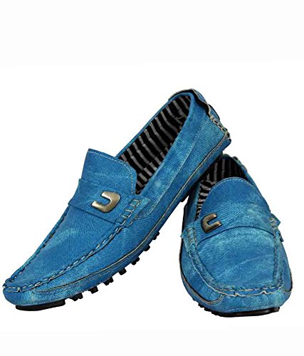 Buy Elvace Blue Zara Loafer Shoes 6006 8 At Amazon In