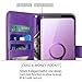 LK Case for Galaxy S9 Plus, [Wrist Strap] Luxury PU Leather Wallet Flip Protective Case Cover with Card Slots and Stand for Samsung Galaxy S9 Plus (Purple)