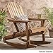 Christopher Knight Home Malibu Outdoor Acacia Wood Adirondack Rocking Chair, Natural Stained