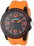 UNLISTED WATCHES Men's UL1241 City Streets Round Black Case Dial Orange Details and Strap Watch