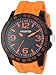 UNLISTED WATCHES Men's UL1241 City Streets Round Black Case Dial Orange Details and Strap Watch
