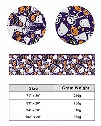 Halloween Purple Bed Runner Scarf King Size,Black