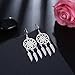 Sterling Silver Plated Dangle Earrings for Women Girls Dream Catcher Silver Drop Earring