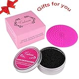 Codream Makeup Brush Cleaner Kit, Makeup Brush Color Removal Cleaner Sponge + Silicone Brush Cleaning Mat, Remove Shadow Color for Makeup Brushes and Quick Switch to Next Color, Perfect Gife for Women