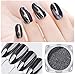 Saviland 2pcs 1g Magic Mirror Black Nail Glitter Powder Nail Art Chrome Pigment Dust Manicure DIY Nail Decoration