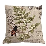 Nunubee Decorative Bee Cushion Cover Pillow Case Pillow Covers Throw Home Sofa