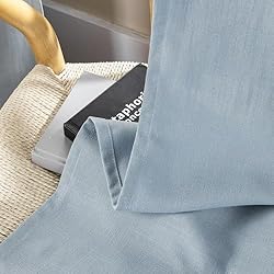 Joydeco Light Blue Curtains Dusty Blue