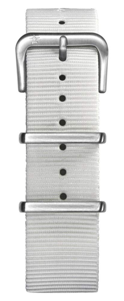 Oxygen Unisex White Nylon Buckle Pin of 20cm