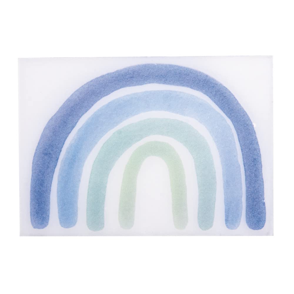 Rayher Wax Rainbow for Candle Decoration, Wax Embellishments for Wedding, Baptism, First Communion or Confirmation Candle, blue, 7x5cm, 31636990