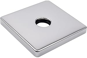 Antrader Square Shower Flange Cover,3.5 Inch Large Shower Arm Flange Escutcheon Cover Plate,(Chrome)