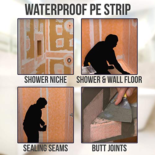 Waterproof Membrane 5 inches x 98.5 feet Waterproof Strip, Water