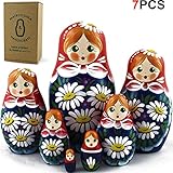 Nesting Dolls - Matryoshka Matrioskas Babushka Matruska Russian 7 Nesting Dolls for Kids - Matryoshka Russian Nesting Doll