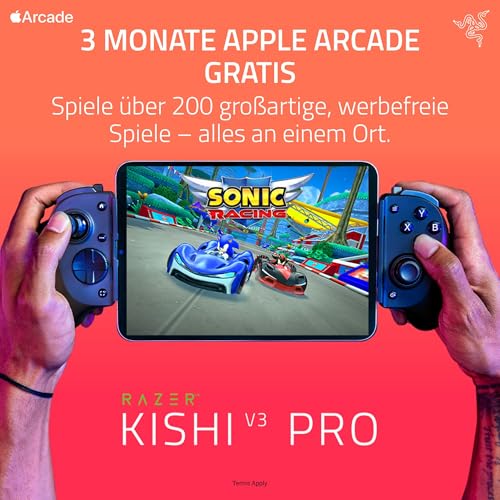 Razer Kishi V3 Pro - Full-Size-Mobile-Controller für iPhone, Android-Smartphones und Tablets 8" - USB-C Plug-and-Play - Anti-Drift-Analogsticks - Sensa HD Haptik - Nexus App, Schwarz 2