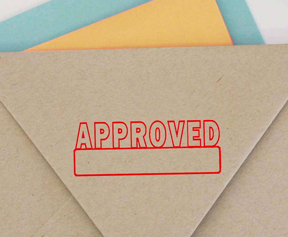 Approved Self Inking Rubber Stamp Red Ink Office Stamp Custom Colop Stamper