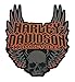 Harley-Davidson Gothic Winged Skull Embroidered Emblem, 3XL Size Patch EM108307
