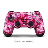 PS4 Controller Designer Skin for Sony PlayStation 4 DualShock Wireless Controller - Digicamo Pink