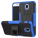 Galaxy J5 Pro (2017) Case, Linkertech [Shockproof] Tough Rugged Dual Layer Protector Hybrid Case Cover with Kickstand for Samsung Galaxy J5 Pro International Version (Blue)