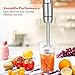 Immersion Hand Blender, Powerful 4-in-1 Handheld Stick Blender Sets with 500ml Food Chopper, 600ml Beaker, Egg Whisk for Puree Baby Food, Smoothies, Sauces and Soups