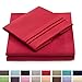 Cosy House Collection Everyday 1500 Series Bed Sheet Set - Ultra Soft & Cool Hotel Bedding - Deep Pocket - Wrinkle, Stain and Fade Resistant - 4 Piece Set (Full, Burgundy)