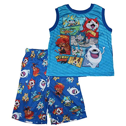 Yo-Kai Watch Boys Shorts Pajamas 4-16 (XS 4/5, Blue)
