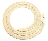 Goldtone 9mm Brass Herringbone Chain - Available in all Lengths