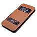iPhone 6 Plus Case Cover, Labato Leather Stand Case Magnetic with Fold Stand and Window Open Case and 100% Handmade Folio Flip Case for Apple iPhone 6 Plus 5.5'', Brown Color Lbt-I6L-07L21