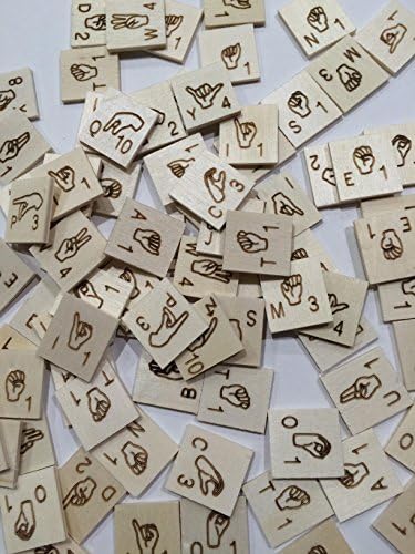 American Sign Language Scrabble Tiles by Iconoglyph