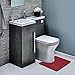 Clara Clark 3 Piece Bathroom Rugs Bath Mat Set, Velvet Memory Foam Bath Mats for Bathroom - Non-Slip, PVC Backing Bath Rugs, Washable - Dries Quickly, Burgundy