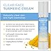 Passport to Organics Clear Face Turmeric Cream - Lightweight Face Cream for Sensitive Skin - Anti-Aging Skin Care with Vitamin E, Turmeric, Aloe Vera & More - Everyday Face and Neck Cream - 1.7oz