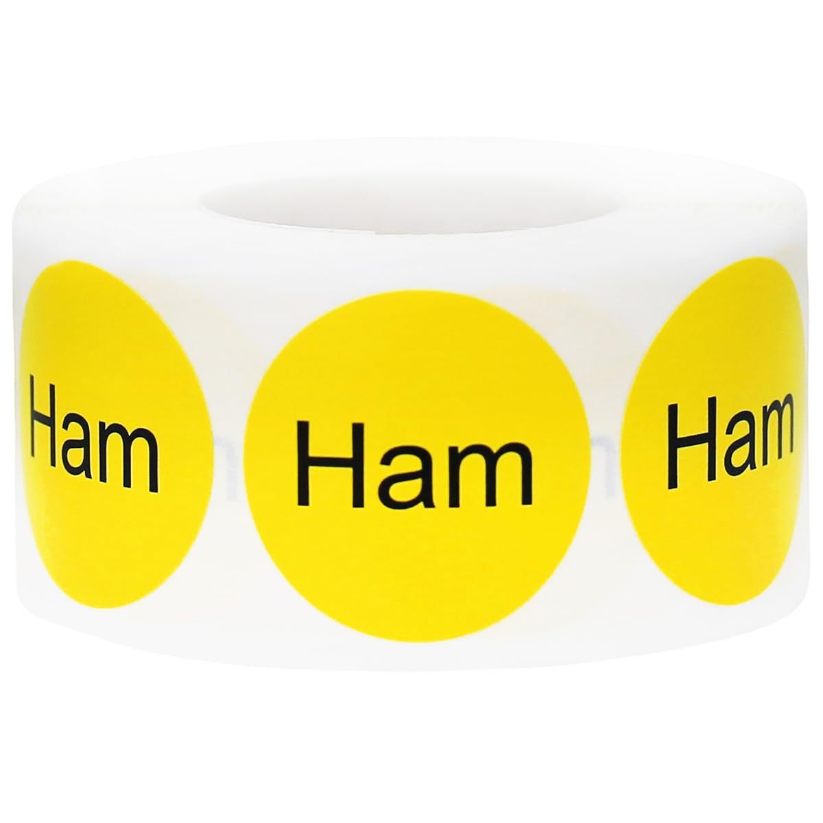 Yellow with Black Ham Circle Dot Adhesive