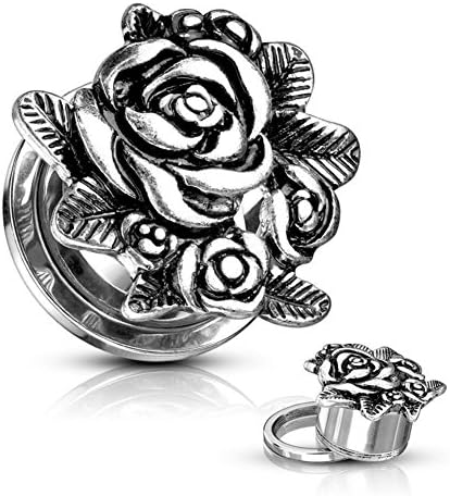 2PCS Stainless Steel Double Flared Ear Tunnels Plugs Stretcher Expander Kit 2g-5/8 Multy Style Choose
