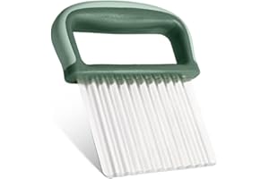 Crinkle Cutter Wavy Blade Stainless Steel Crinkle Chip French Fry Slicer Vegetable Crinkle Knife Crinkle Choppers Kitchen Coo