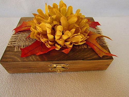 Rustic Personalized Divided HIS HERS Ring bearer Box Country Burlap Wedding