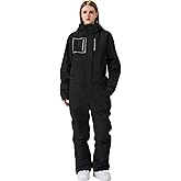 YEEFINE Women's Ski Suit One Piece Baggy Snowsuit Insulated Snowboard Suits Loose Snow Jacket Jumpsuits Waterproof
