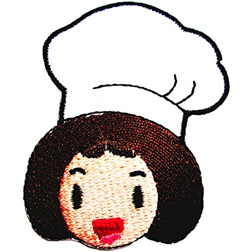 Girl Kid Chef Applique Embroidered Sew Iron on Patch