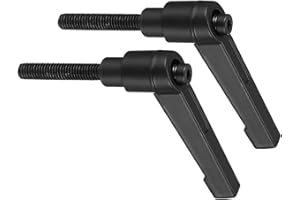 CoCud Clamping Lever Handles, M6 x 32mm Male Thread, Adjustable Quick Release Locking Rotating Bolt Knobs Black - (Applications: for Lathe Machinery), 2-Pieces