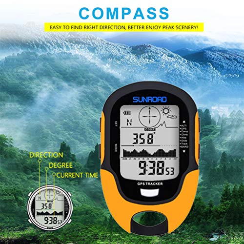 SUNROAD GPS Tracker Barometer Altimeter Compass Weather Forecast