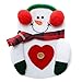 WOVTE 8Pcs Christmas Decorations Snowman Silver Flatware Holder Pockets Table Dinner Home Decoration