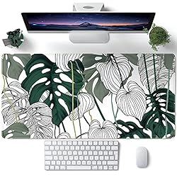 Desk Mat Green Plant Leaf Large Mouse Pad Desk Pad