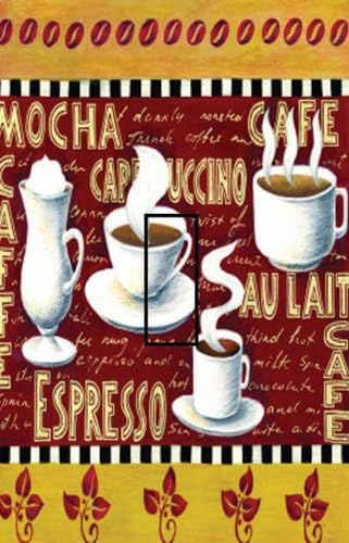 Coffee Time Single Toggle SwitchStix Peel and Stick Switch Plate Cover Décor