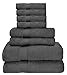 8 Piece Towel Set – 100% Cotton, Luxury & Soft Bath Towels, Highly Absorbent, Quick Dry, Plush & Fluffy, Hotel Quality, Large & Durable (2 Large Towels, 2 Hand Towels, 4 Washcloth)