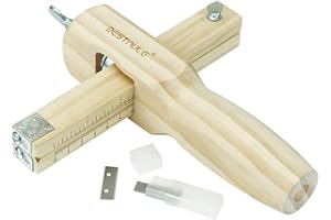 BESTNULE Leather Tools, Leather Strip and Strap Cutter, Leather Cutting Tool, Leather Cutter Adjustable with 3 Blades