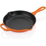 Le Creuset Enameled Cast Iron Signature Iron Handle Skillet, 9" (1-3/8 qt.), Flame
