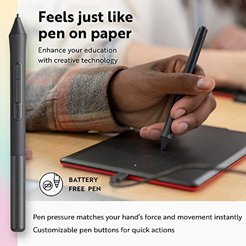 One by Small Graphics Drawing Tablet 8.3 x 5.7 Inches, Portable
