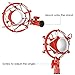 Neewer Pro Metal Microphone Shock Mount Mic Anti-vibration Holder Clip High Isolation for Suspension Boom Scissor Arm Stand and Condenser Mic,Ideal for Studio Radio Broadcasting and Recording(Red)