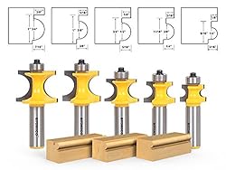 YONICO Bullnose Beading Router Bits Set 5 Bit