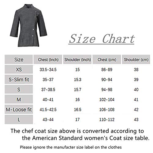 Womens Chef's Uniform Long Sleeved Korean Cuisine Chef's Work Clothes Japanese Kimono Chef Coat Gray