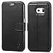 Galaxy S6 Edge Case, SHIELDON 2 in 1 Galaxy S6 Edge Wallet Case Folio Flip Genuine Leather Case Magnetic Closure Slim Back Cover with Card Holder for Samsung Galaxy S6 Edge, Black