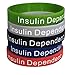 Type 1 Diabetes Bracelets Insulin Dependent Medical Alert(Pack of 5) Green, Grey, Blue, Red, Black Plus Bonus Wellness Article Included
