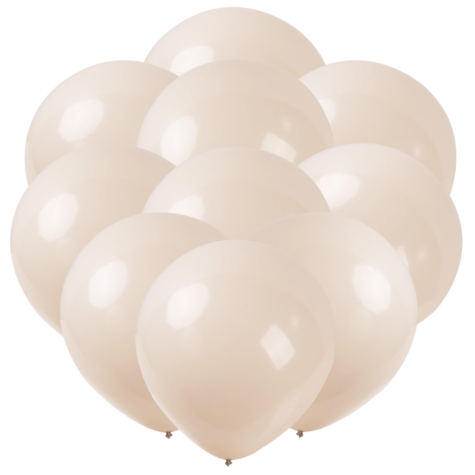 Photo 1 of 24 Pack Big White Sand Balloons, 18 Inch Large Cream White Beige Balloons Jumbo Latex Balloon for Gender Reveal Baby Shower Wedding Birthday Party Decorations